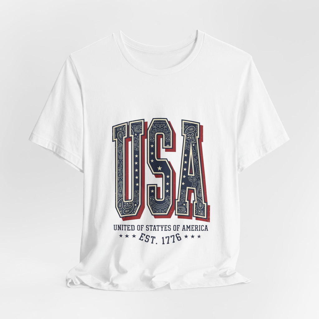 USA Vintage Americana Tee | 4th of July Stars & Stripes Patriotic Top