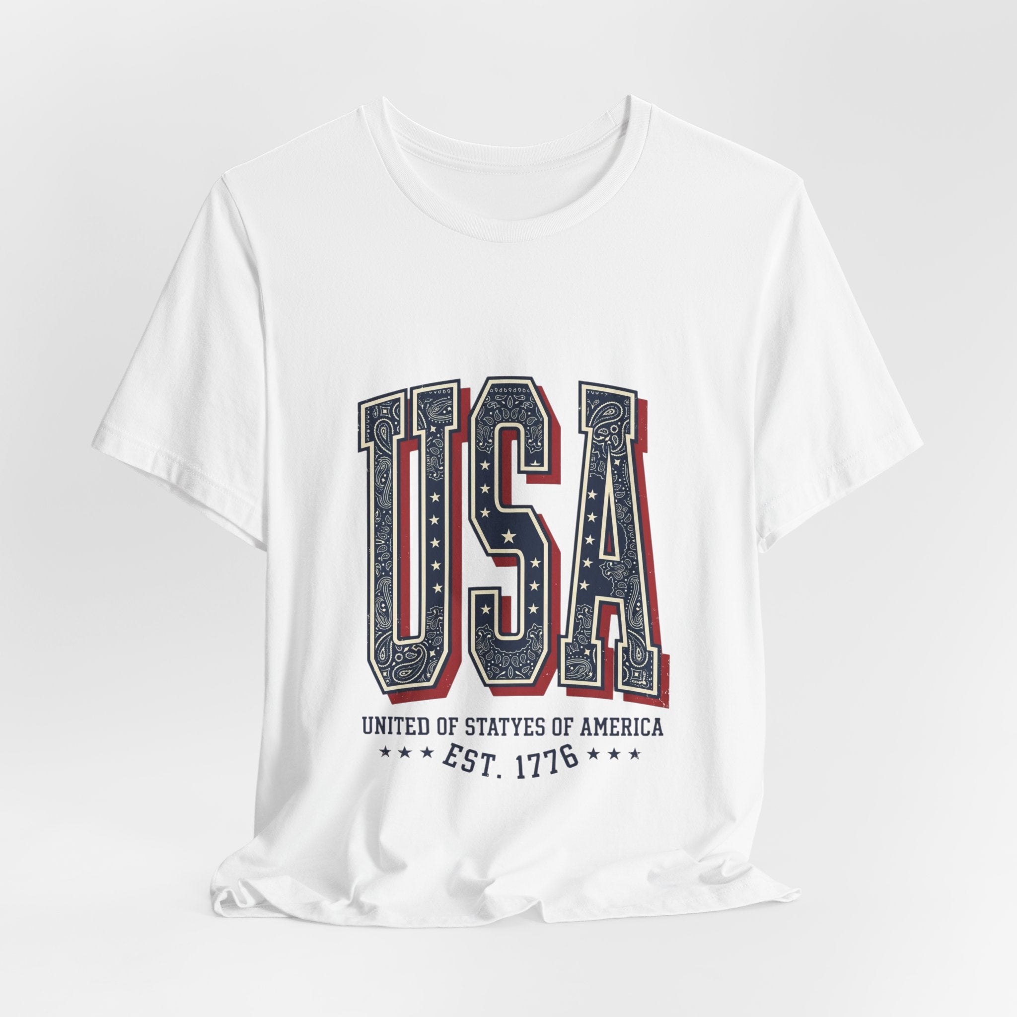 USA Vintage Americana Tee | 4th of July Stars & Stripes Patriotic Top