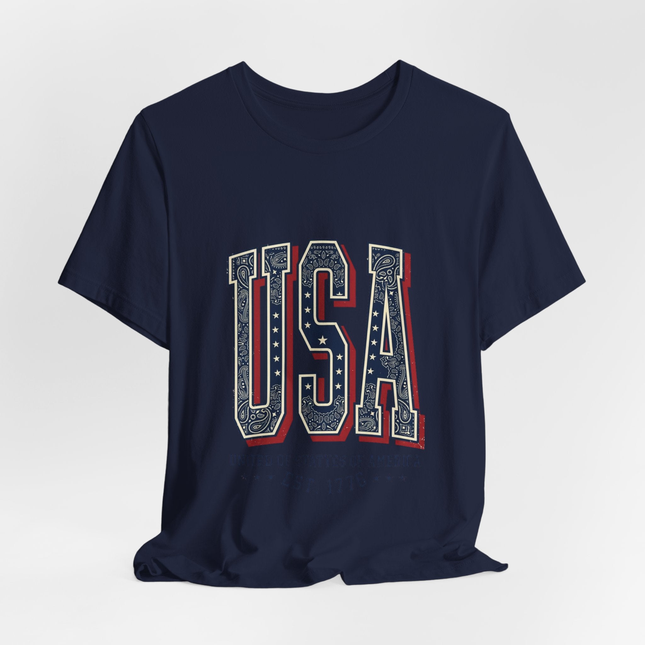 USA Vintage Americana Tee | 4th of July Stars & Stripes Patriotic Top