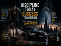 Motivational Car Scene Tee — “Discipline Today, Success Tomorrow” Boxy T‑Shirt