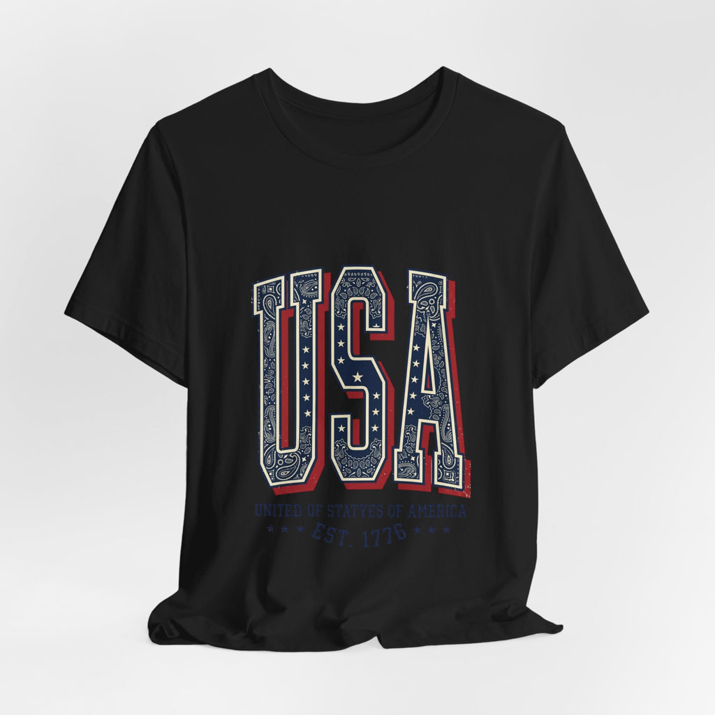 USA Vintage Americana Tee | 4th of July Stars & Stripes Patriotic Top
