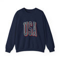 Vintage USA Crewneck Sweatshirt | 4th of July Americana, Stars & Stripe Typography
