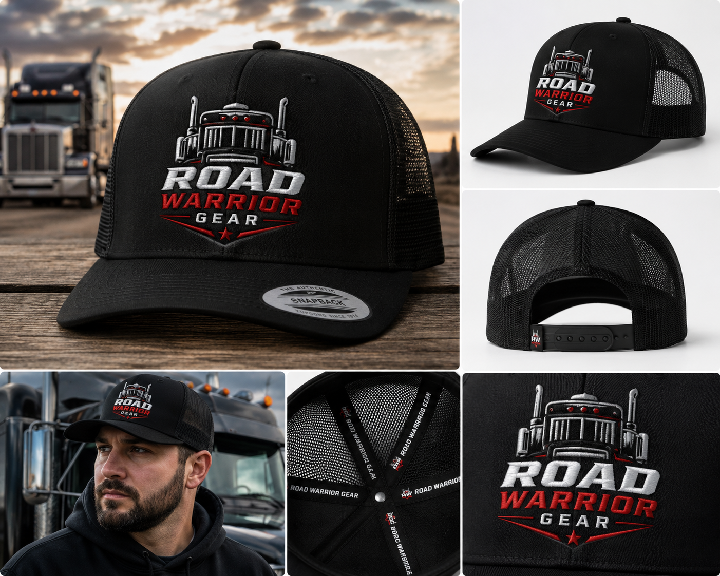 Road Warrior Trucker Cap- Premium Mesh SnapBack